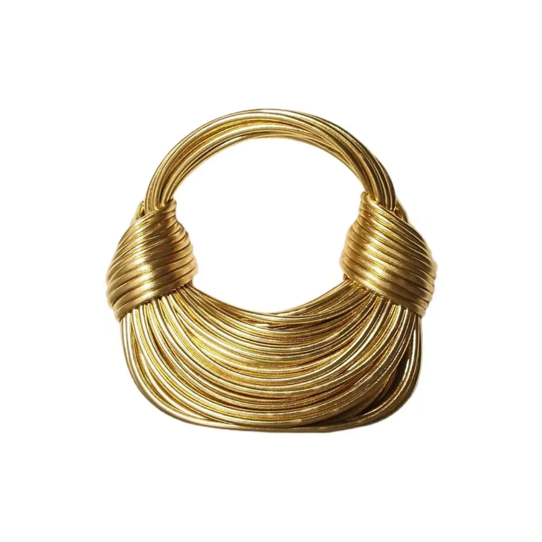 Gold Luxury Designer Bag Brand Handwoven
