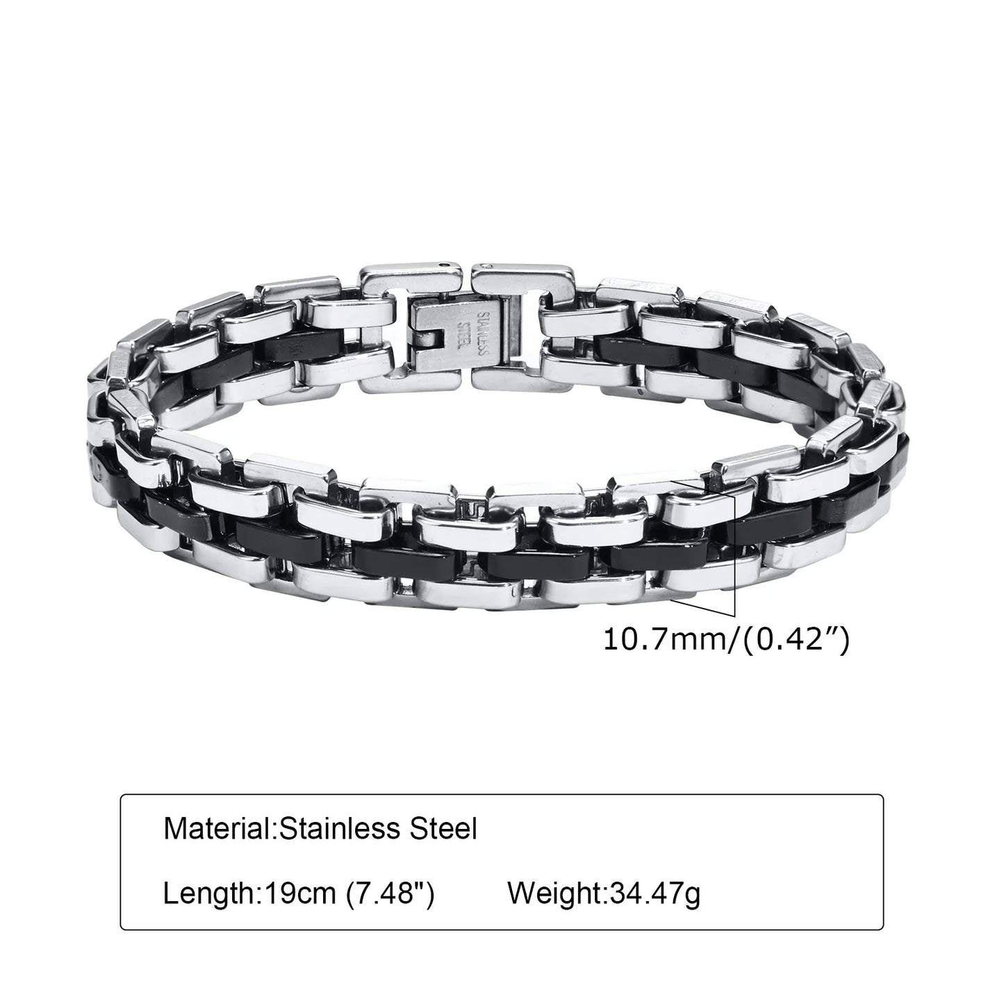 Stylish Strap Chain Bracelets Waterproof Stainless Steel
