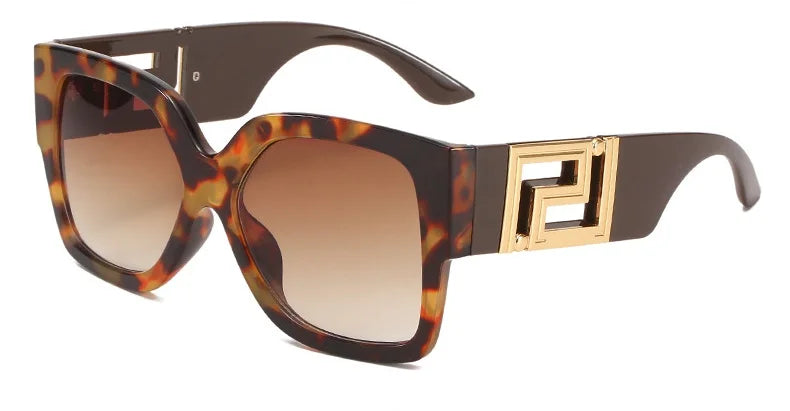 Luxury Design Oversized Sunglasses Square Retro