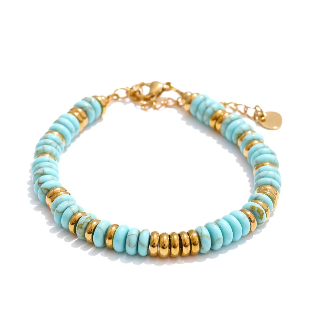 Colorful Natural Stone Beads Chain Handmade Bracelet