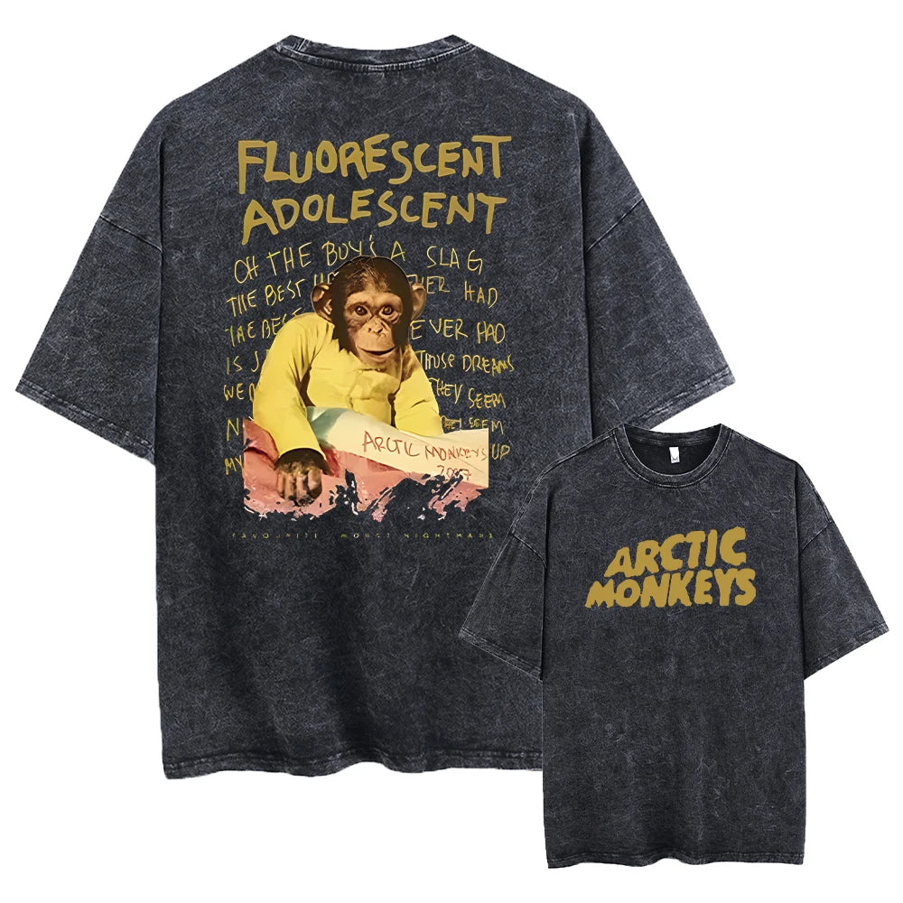 Retro Rock Arctic Monkeys T-Shrit Vintage Washed