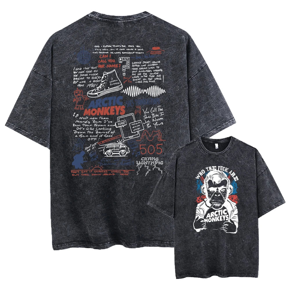 Retro Rock Arctic Monkeys T-Shrit Vintage Washed