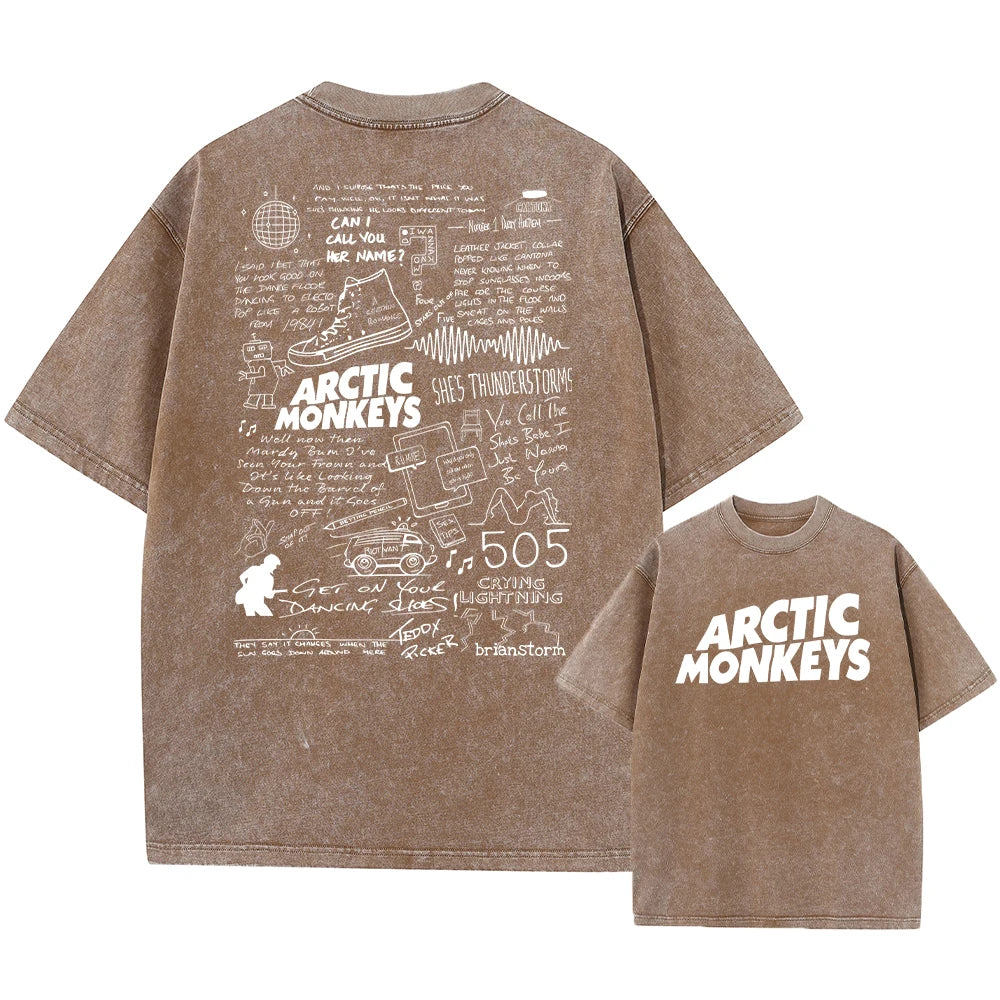 Retro Rock Arctic Monkeys T-Shrit Vintage Washed