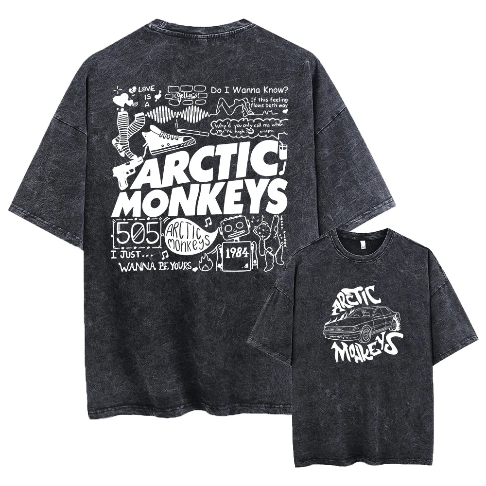 Retro Rock Arctic Monkeys T-Shrit Vintage Washed