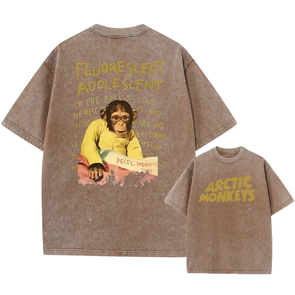Retro Rock Arctic Monkeys T-Shrit Vintage Washed