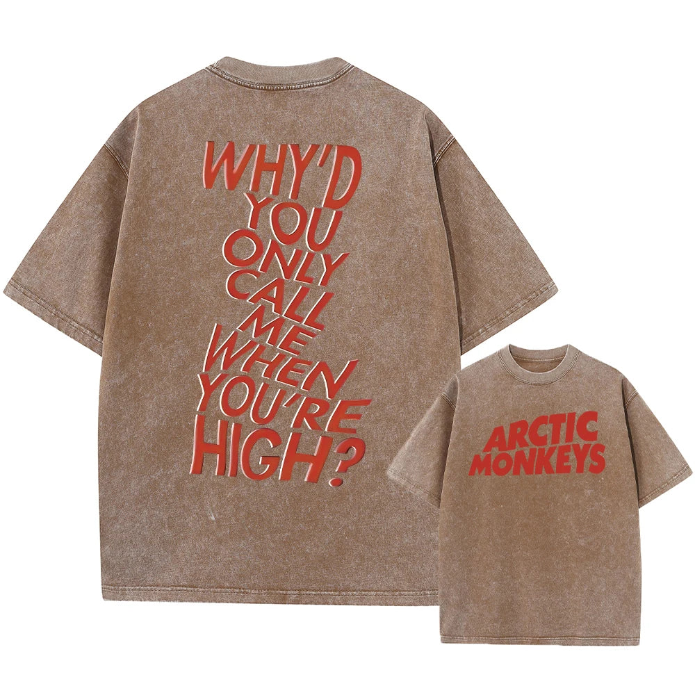 Retro Rock Arctic Monkeys T-Shrit Vintage Washed