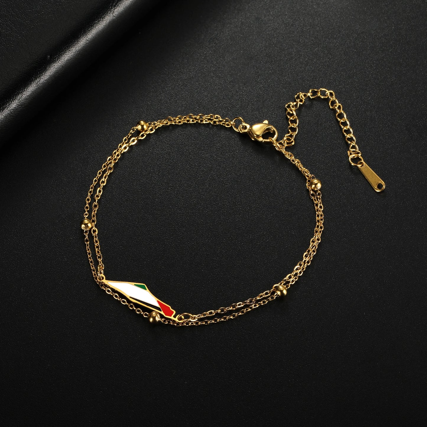 Palestine Charm Bracelets Stainless Steel Adjustable