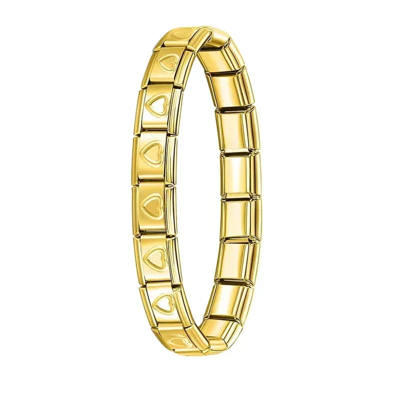 Itanlian Elastic Charm Bracelet Stainless Steel