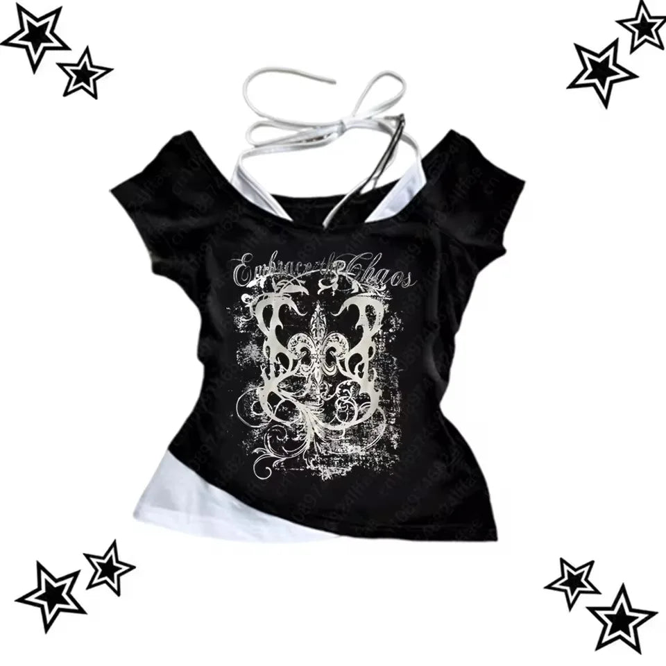 90s Vintage Punk Crop Top