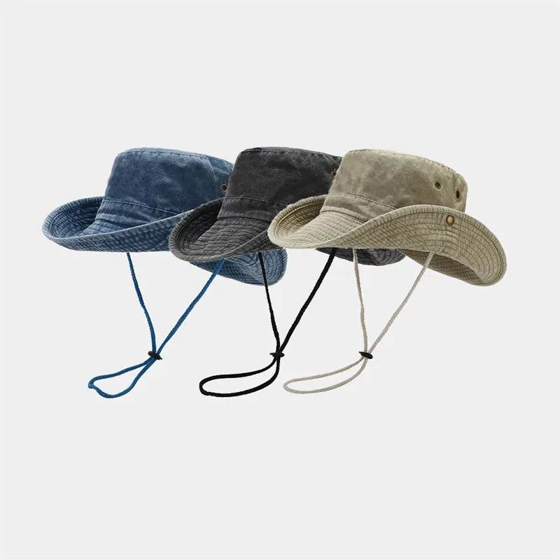 Four Seasons Cotton Solid Bucket Hat