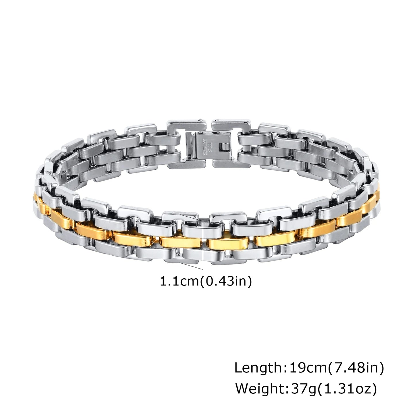 Stylish Strap Chain Bracelets Waterproof Stainless Steel