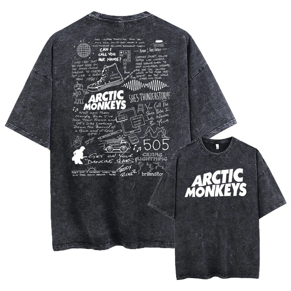 Retro Rock Arctic Monkeys T-Shrit Vintage Washed