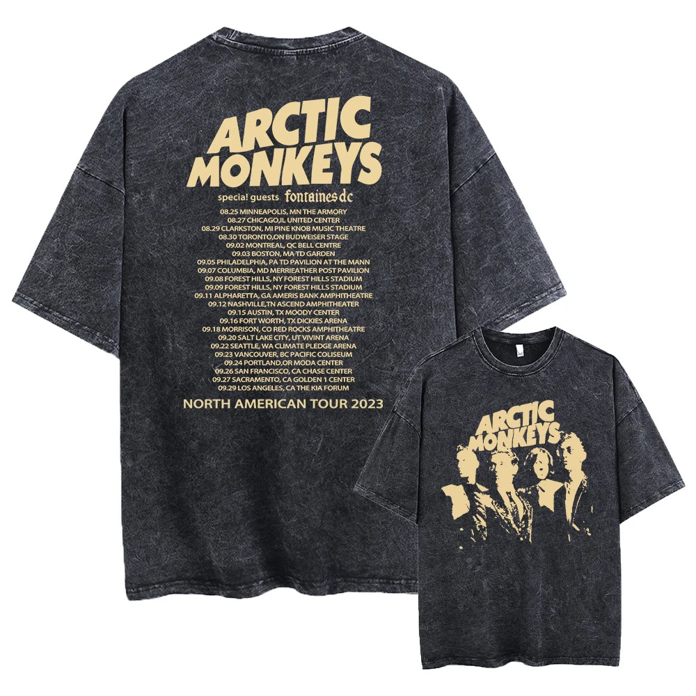 Retro Rock Arctic Monkeys T-Shrit Vintage Washed