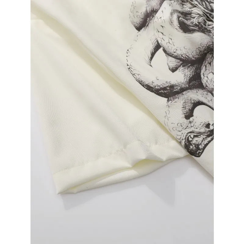 Fashion shirt Medusa printed loose casual
