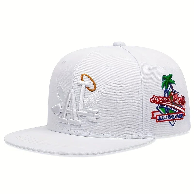 Letter Embroidery Hip-hop Cap L.A Angel Wings