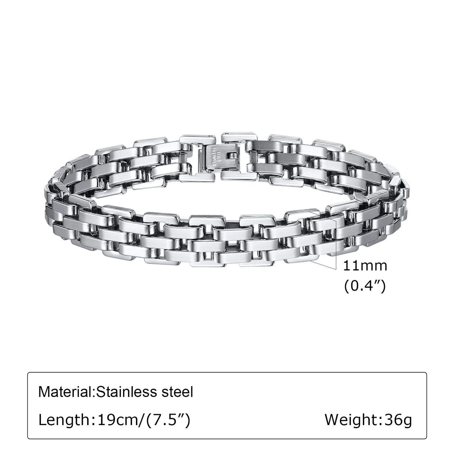Stylish Strap Chain Bracelets Waterproof Stainless Steel
