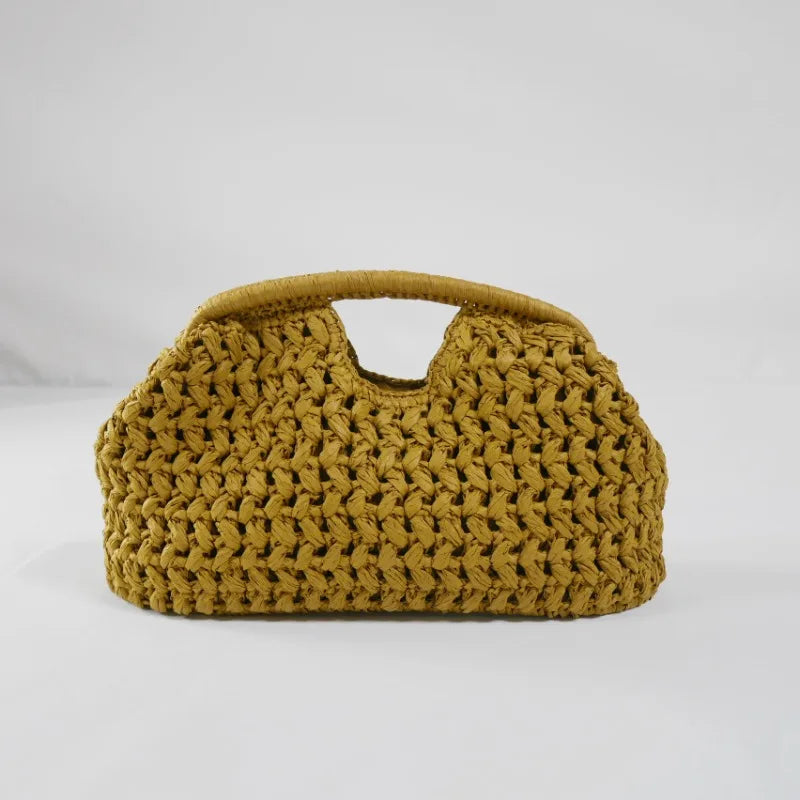 Elegant Chain Woven Handbag Beach Bag