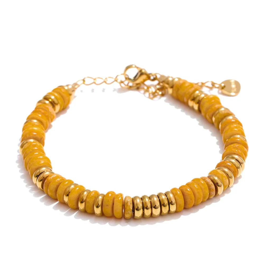 Colorful Natural Stone Beads Chain Handmade Bracelet