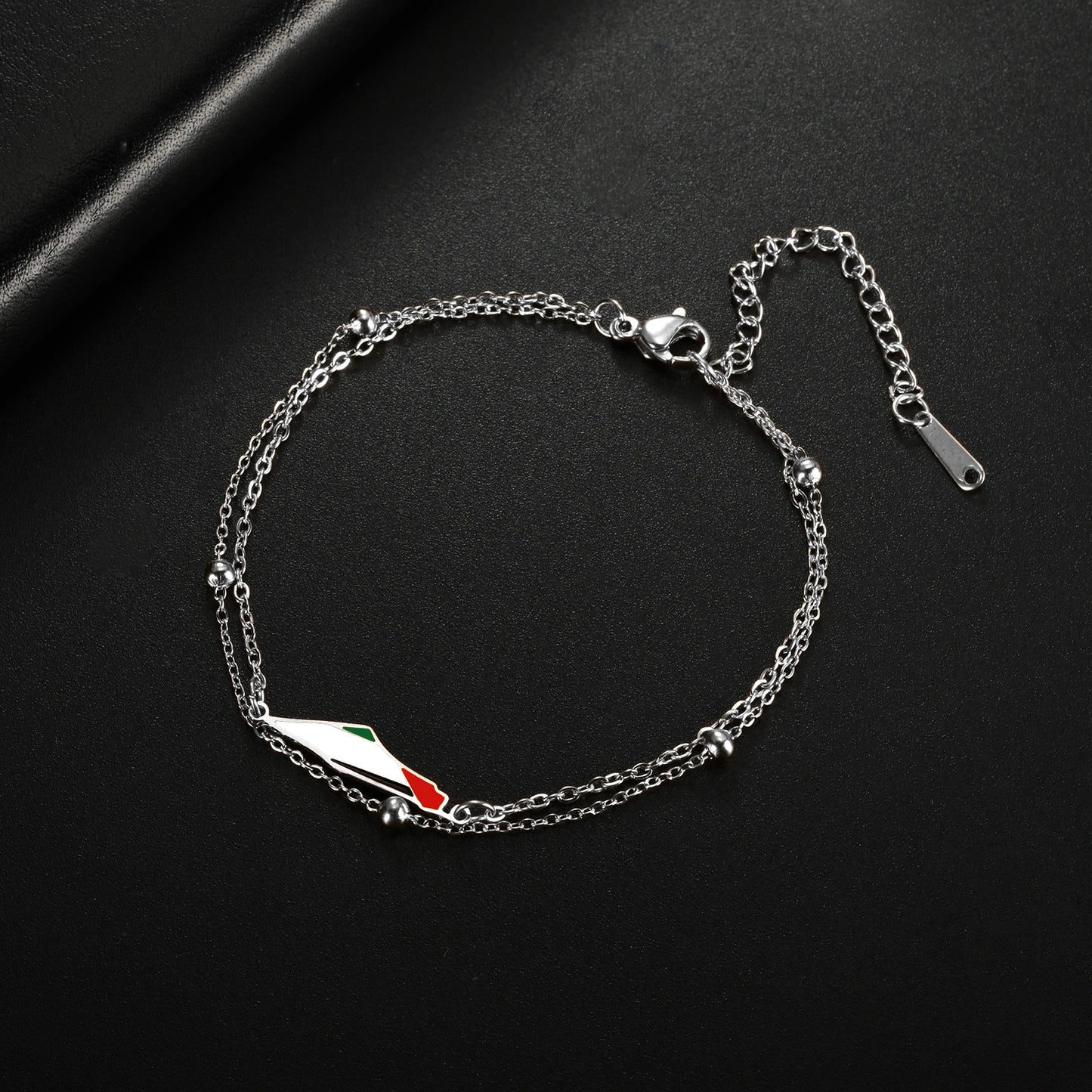 Palestine Charm Bracelets Stainless Steel Adjustable