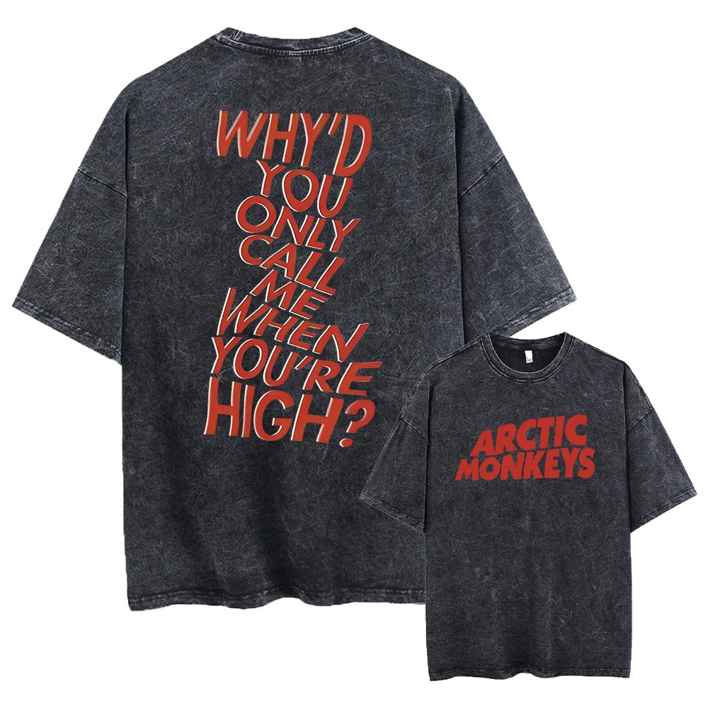 Retro Rock Arctic Monkeys T-Shrit Vintage Washed