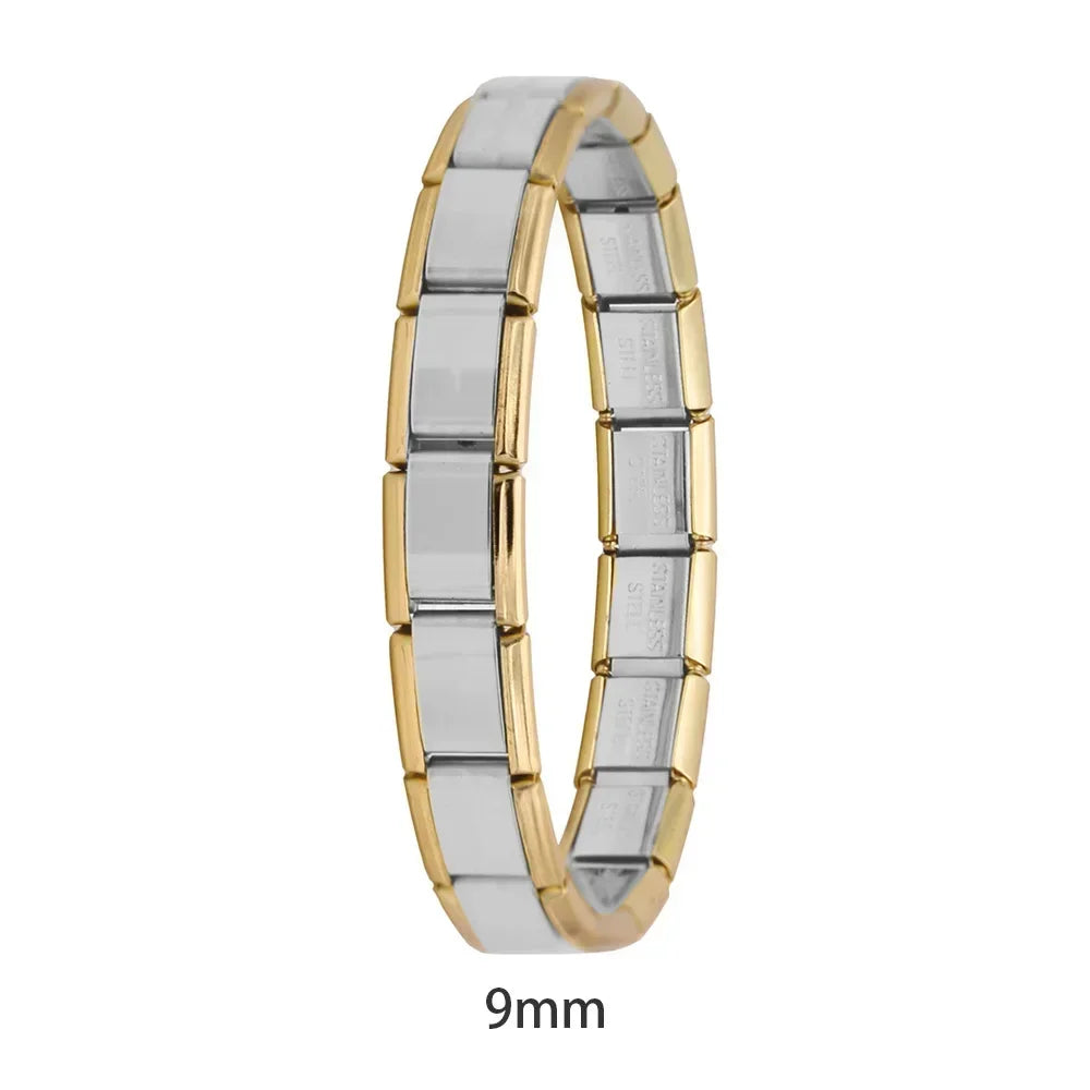 Itanlian Elastic Charm Bracelet Stainless Steel