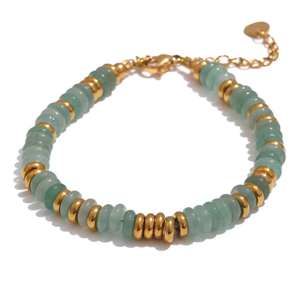 Colorful Natural Stone Beads Chain Handmade Bracelet