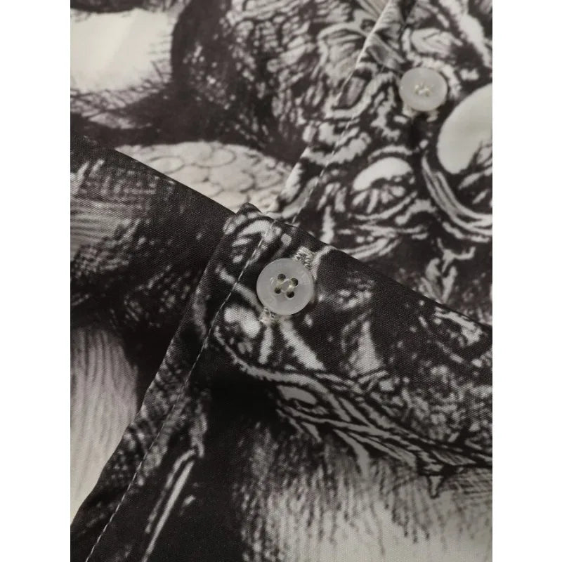 Fashion shirt Medusa printed loose casual