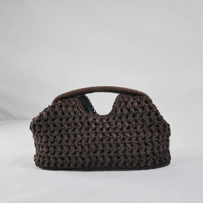 Elegant Chain Woven Handbag Beach Bag