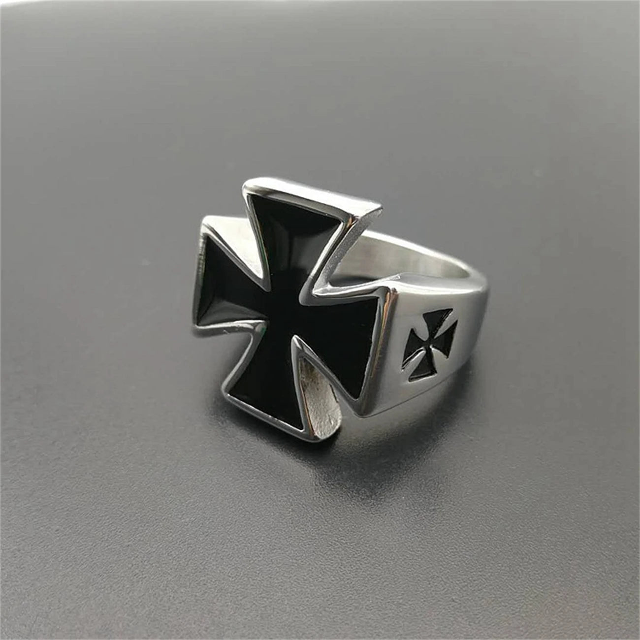 Cross-Border Punk Retro Ring Titanium Steel