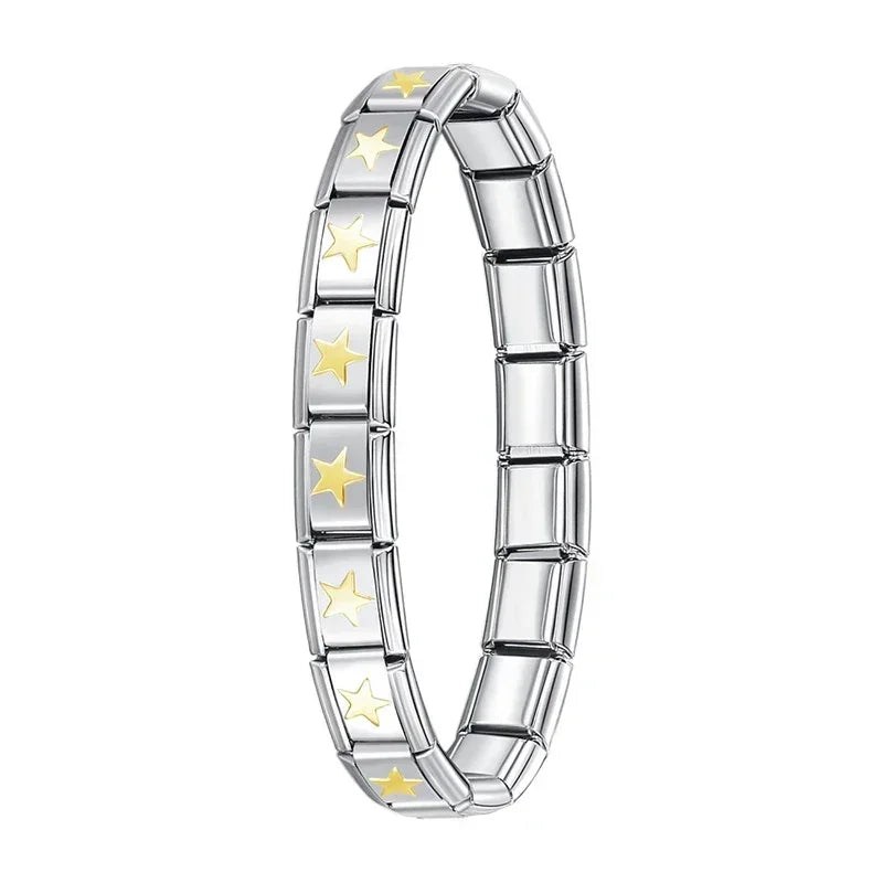 Itanlian Elastic Charm Bracelet Stainless Steel