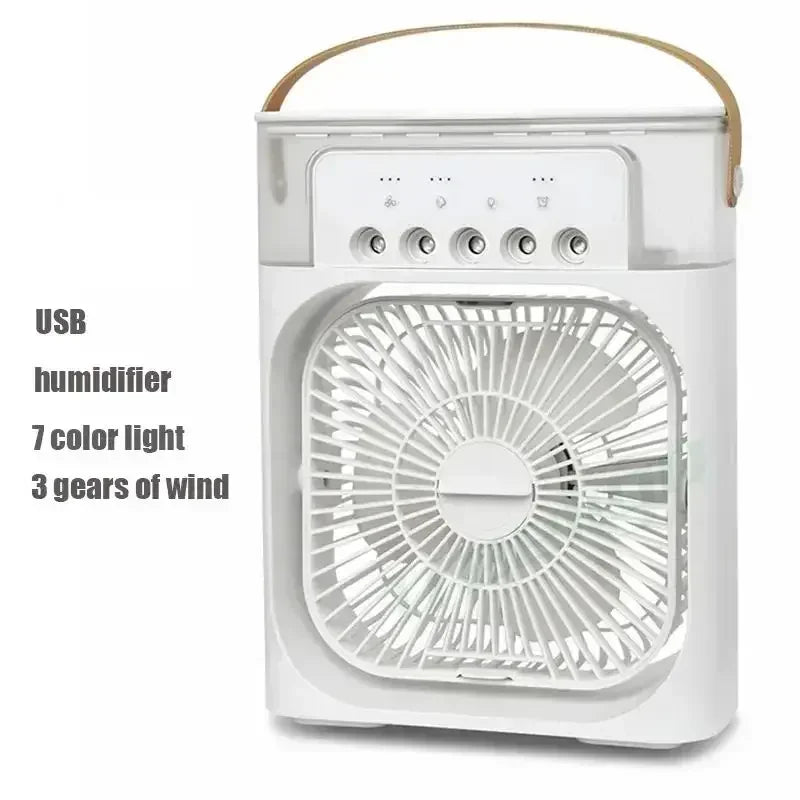 3 In 1 New Fan AIr Conditioner Small LED Light Portable