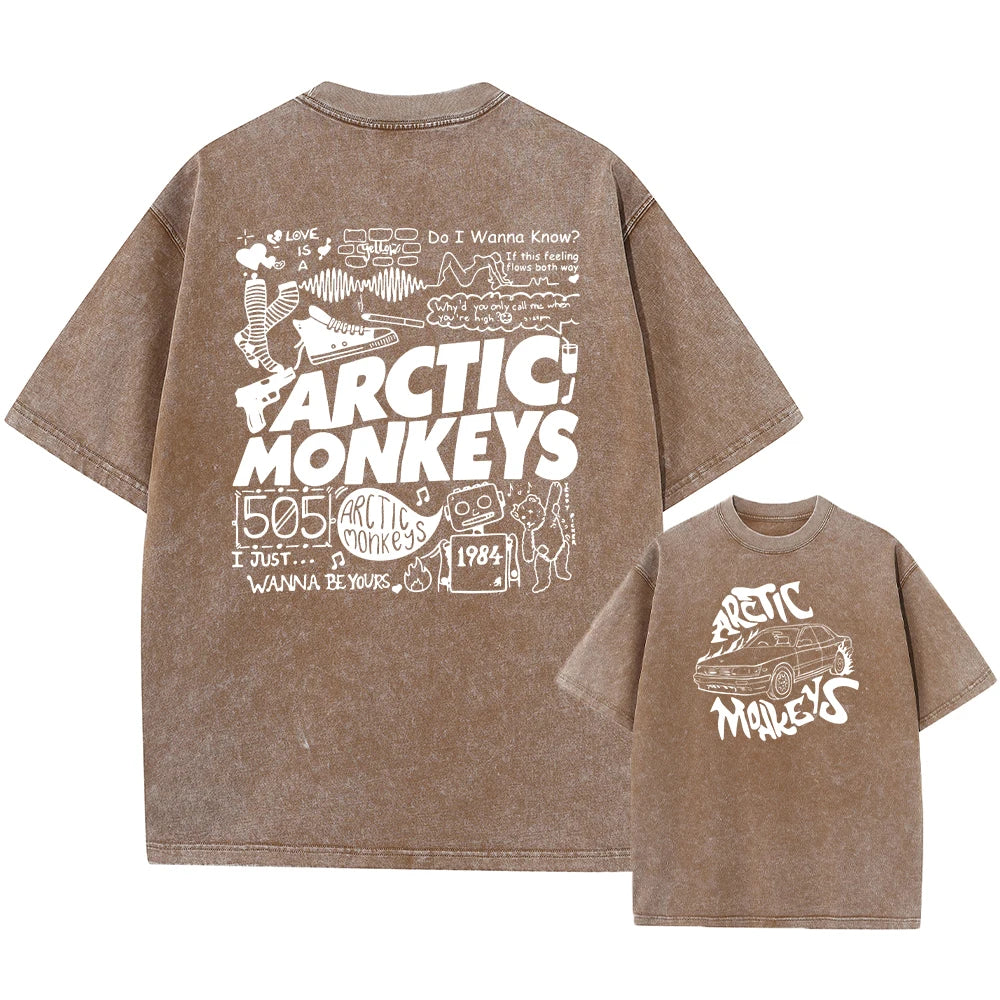 Retro Rock Arctic Monkeys T-Shrit Vintage Washed