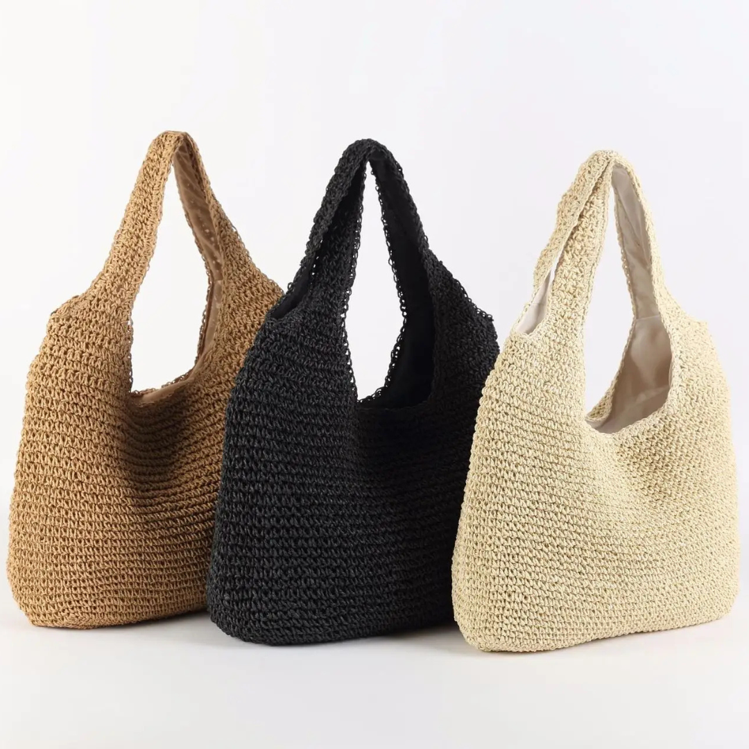Fashion Rattan Shoulder Bags Wikcer Woven