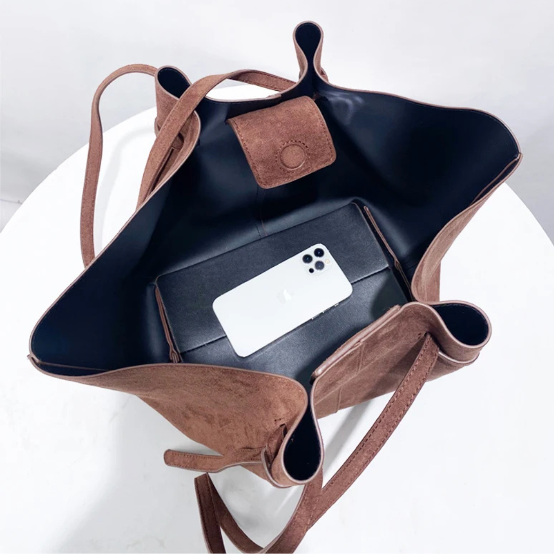 Luxury Suede Tote Bags Designer Vintage