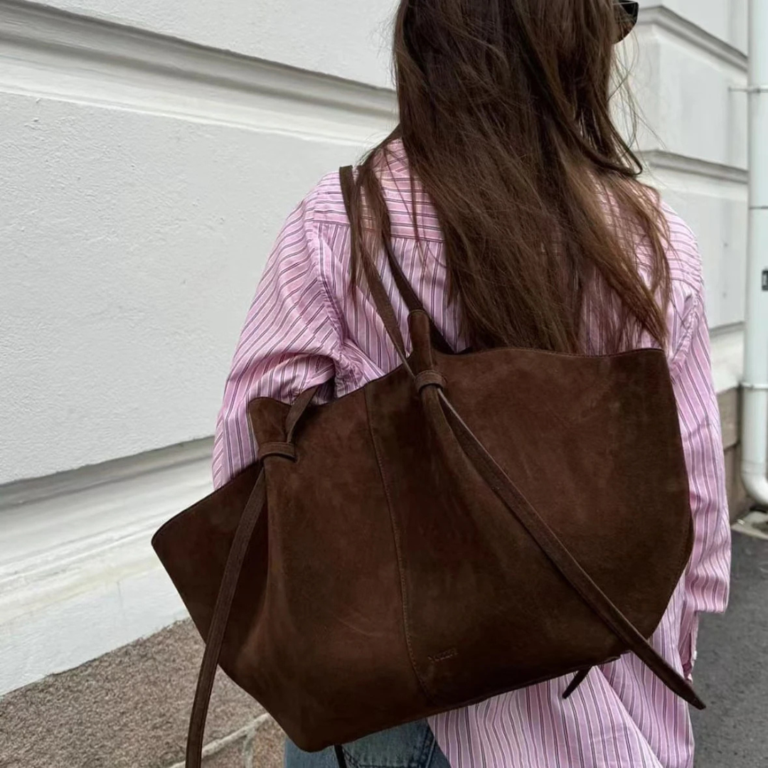 Luxury Suede Tote Bags Designer Vintage
