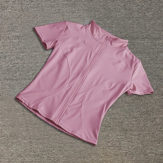 Slim Fit Full Zip Fitness Running Tights