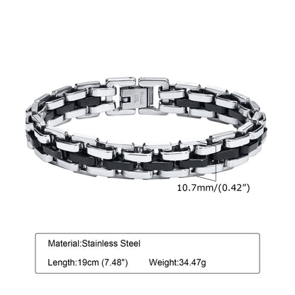 Stylish Strap Chain Bracelets Waterproof Stainless Steel