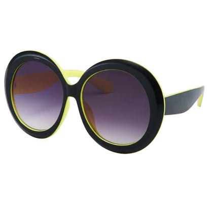 Retro Oversized Round Frame Sunglasses