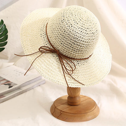 Elegant Wide-Brim Straw Sun Hat