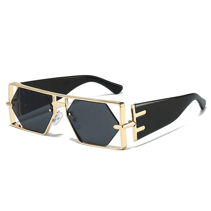 Steampunk Rectangle Sunglasses UV400