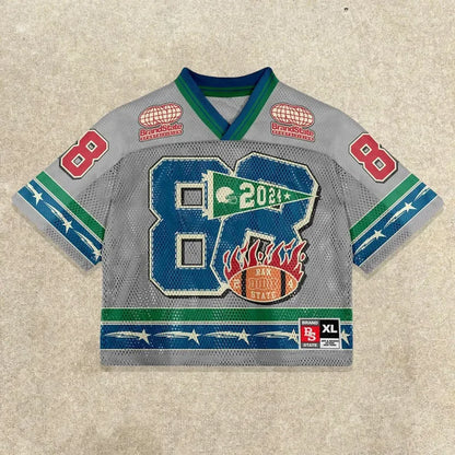 American trendy football jerseys retro streetwear