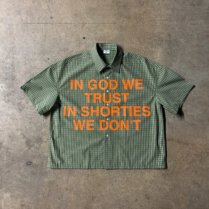 Streetwear Trendy Hip Hop Short Sleeved Shirt