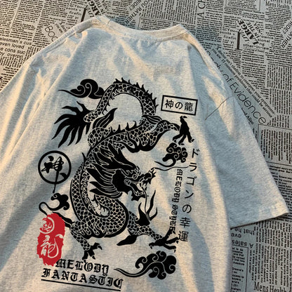 Harajuku Dragon Summer Cotton T Shirts