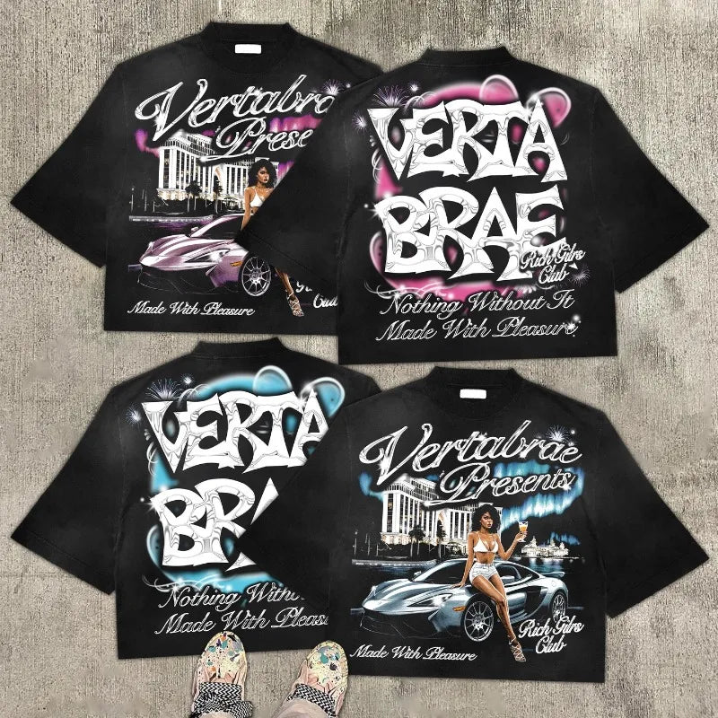 street hip-hop Harajuku loose round neck shirt