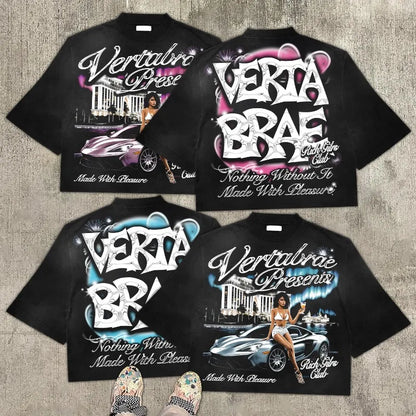 street hip-hop Harajuku loose round neck shirt