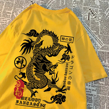 Harajuku Dragon Summer Cotton T Shirts