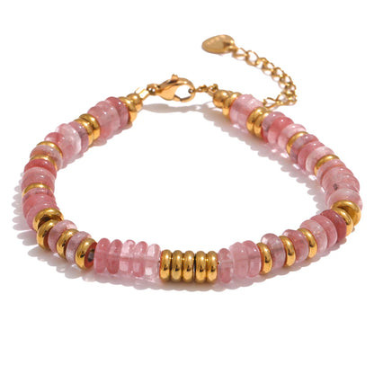 Colorful Natural Stone Beads Chain Handmade Bracelet