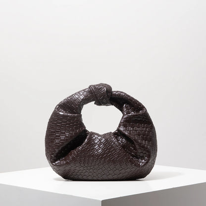 Retro Cloud  Leather Woven Pattern Handbag