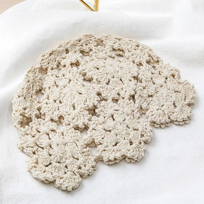 Breathable Lace Floral Beret
