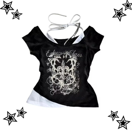 90s Vintage Punk Crop Top